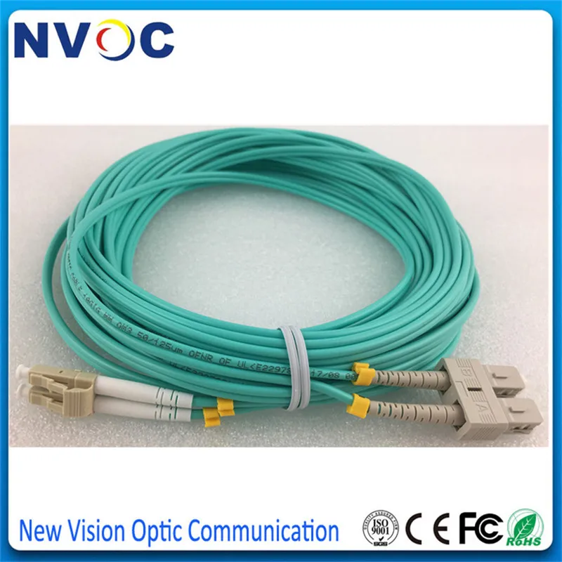10 шт./лот м (33 фута) LC SC OM3 Многомодовый Дуплекс г 50/125 3 мм двойной LC/UPC SC/UPC полировка