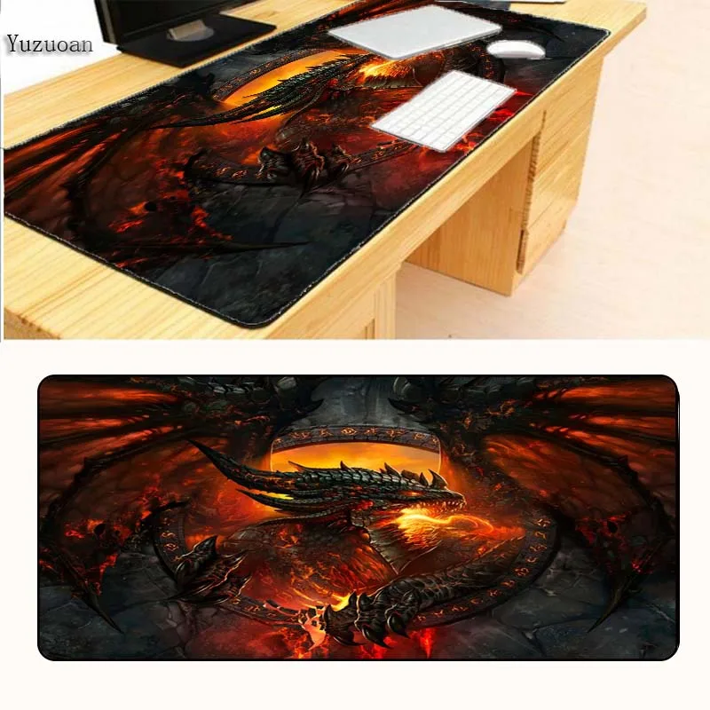 Yuzuoan Бесплатная доставка крутая клавиатура Firl Dragon настольная игровая коврик для