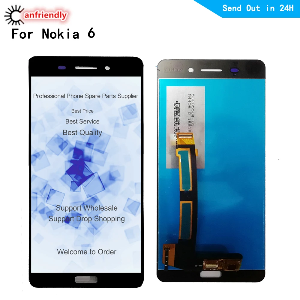 ЖК-дисплей для Nokia 6 2017 Nokia6 N6 TA-1000 TA-1003 TA-1021 TA-1025 TA-1033 TA-1039 сенсорная панель экран с