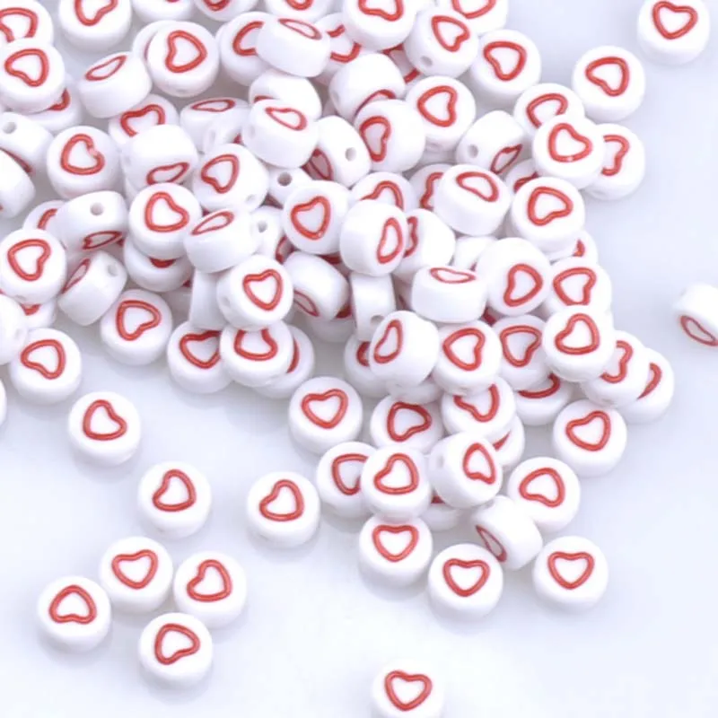 Красные желтые плоские круглые бусины Пони для изготовления ювелирных изделий 7x4