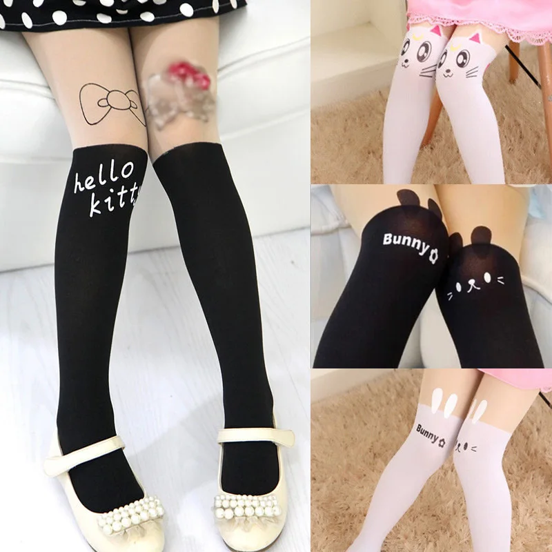 Pantimedias de estilo coreano para ni&ntilde;as, medias hasta la rodilla, 2-15 a&ntilde;os-4
