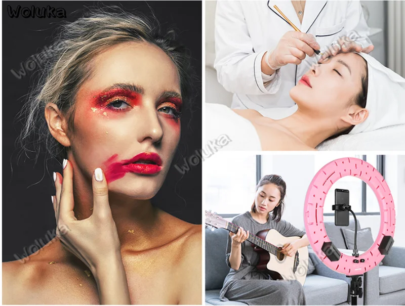 Светодиодный кольцевой светильник с регулируемой яркостью 18 дюймов 45 см 60 Вт 3000 ~