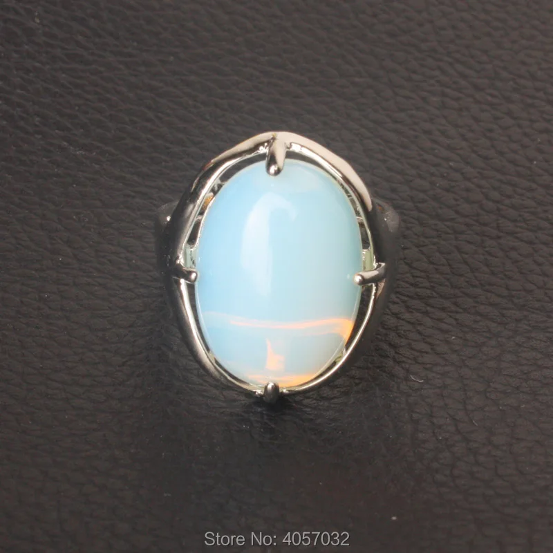 Новое Стильное посеребренное овальное Смешанное кристаллическое каменное