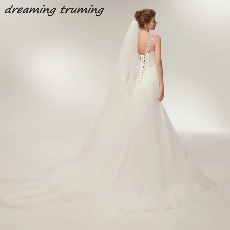 Новое поступление дешевые африканские Свадебные платья с v образным вырезом