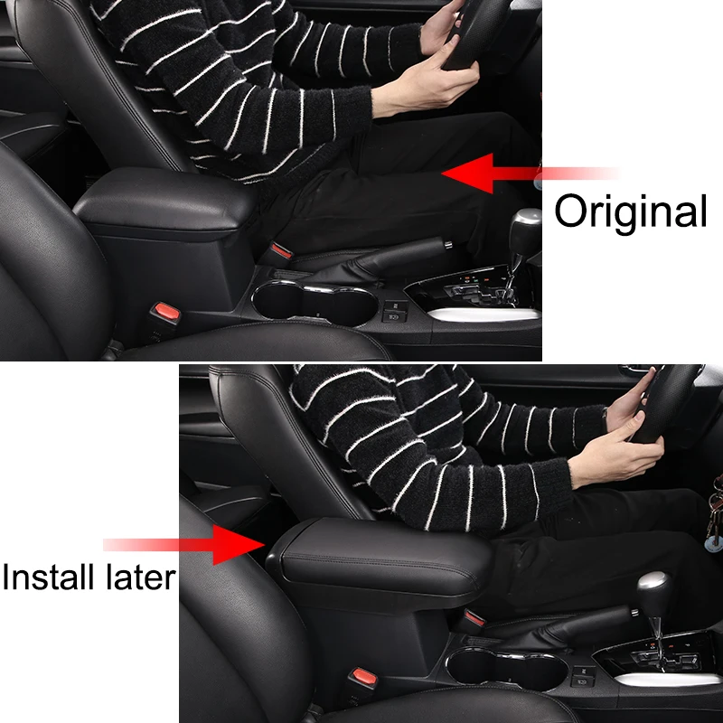 Для Toyota Corolla подлокотник защитная накладка коробка крышка для 2014-2019 COROLLA