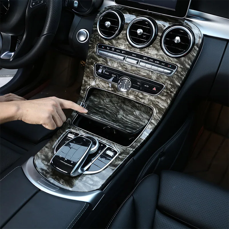Мраморная зернистая ABS Центральная панель панели привода для Mercedes Benz C Class W205 15 18