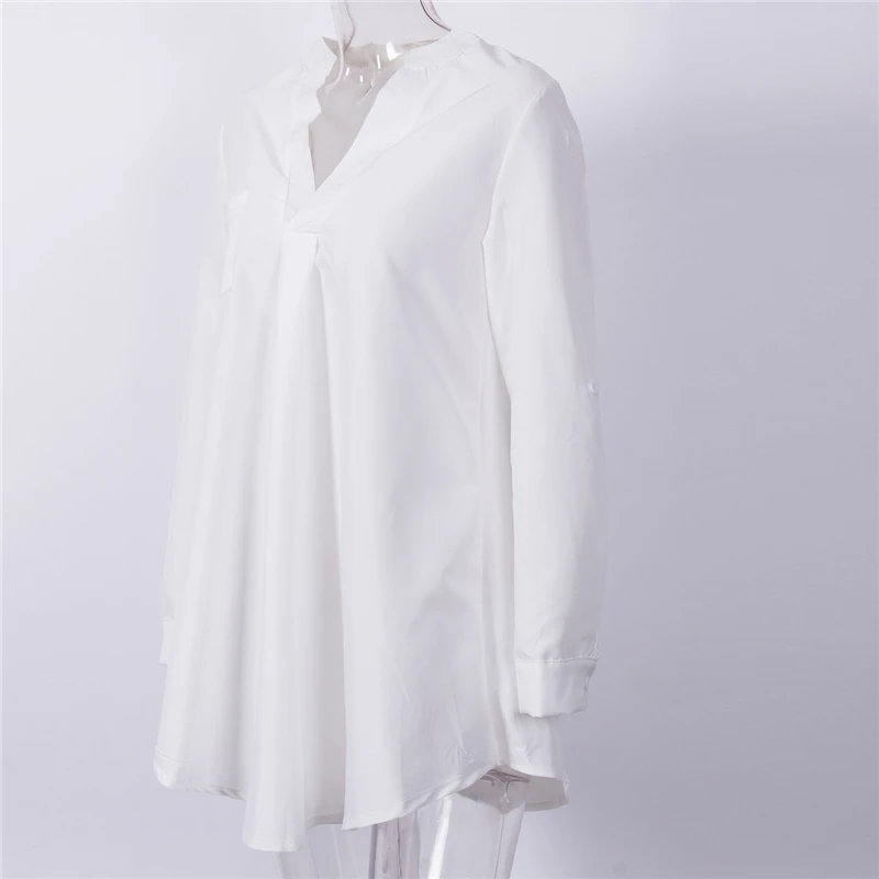 Женская блузка с длинным рукавом размеры 2XL осень 2017|Рубашки| |