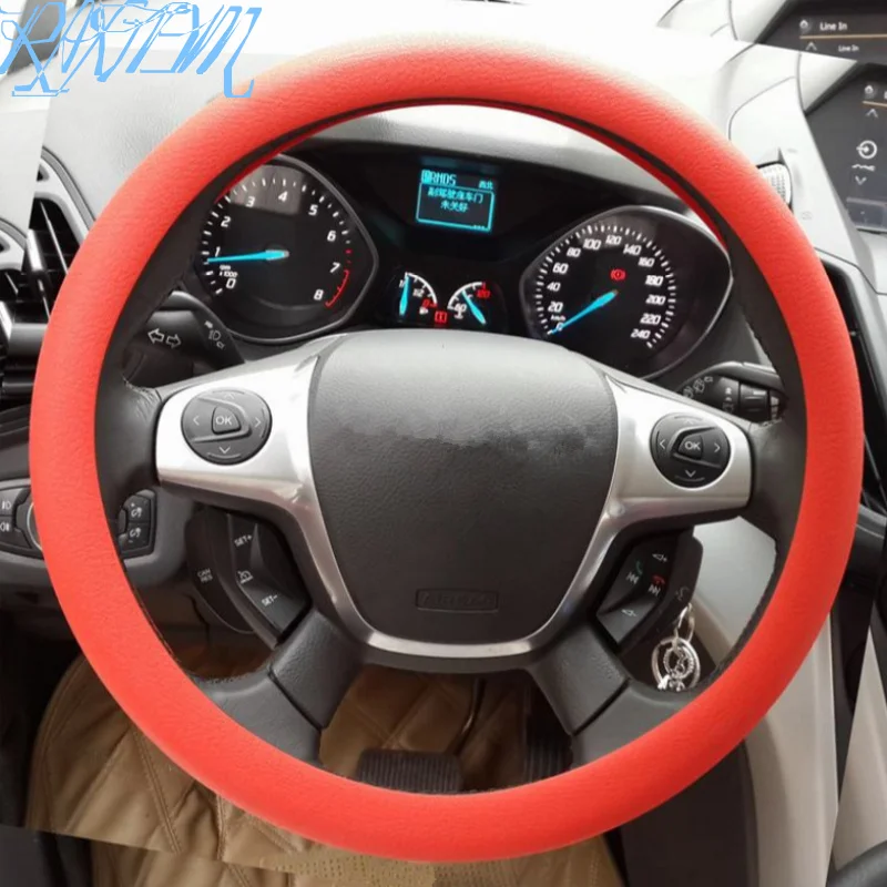 Мягкий силиконовый чехол на руль Женский экологически чистый для Hyundai IX35 IX45 Sonata