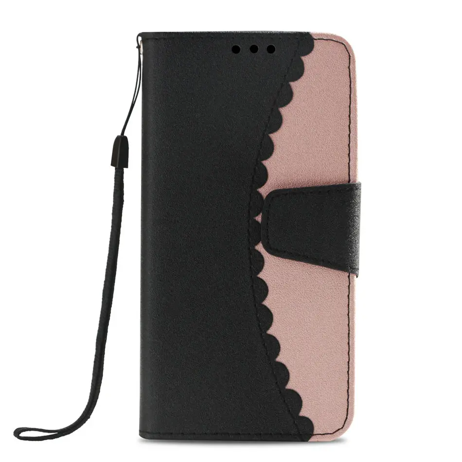Black Rose Gold Z Роскошный популярный цветной чехол для apple iPhone X, XR, Xs, Max, 8, 7, 6, 6S Plus, откидная крышка из искусственной кожи с силиконовым держателем, кошелек, Fundas D03Z - Цвет: Black Rose Gold Z
