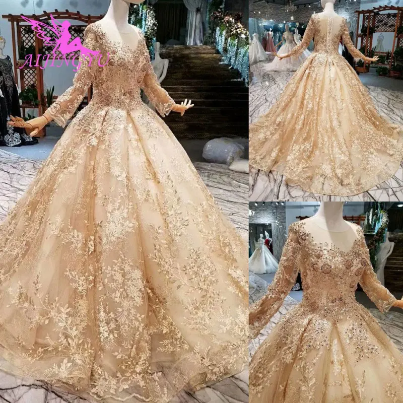 AIJINGYU Wedding Gown Designs Alibaba Gowns Hot Illusion Shiny Tule Best Sexy Top Vintage Bridal Dresses | Свадьбы и торжества