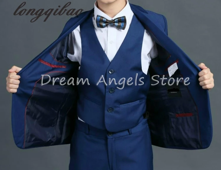 Костюм для мальчика (пиджак + жилет брюки галстук бабочка рубашка) приталенный