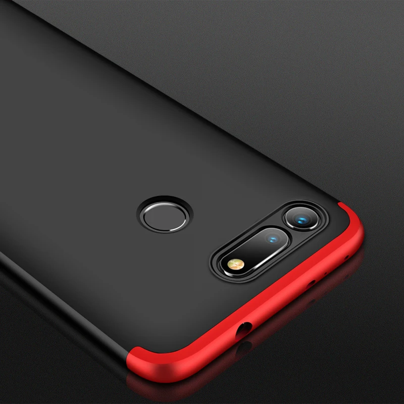 Роскошный чехол GKK для Huawei Honor V20 3 в 1 матовый Жесткий ПК цветной телефона деловом