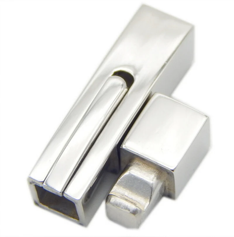 Застежка-концевик из серебристой нержавеющей стали 1 шт./лот для кожаного шнура