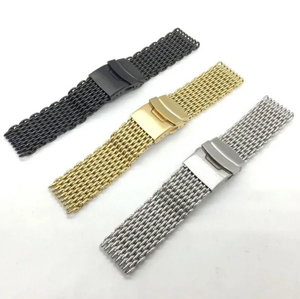 Ремешок для часов из нержавеющей стали 304 10 шт./лот 18 мм 20 22 24 сеть | Наручные часы