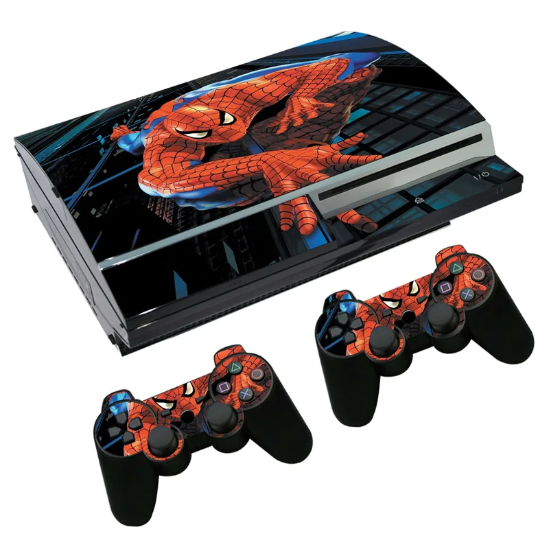 Наклейка на кожу Человека паука для PS3 Fat PlayStation 3 консоль и контроллеры Skins