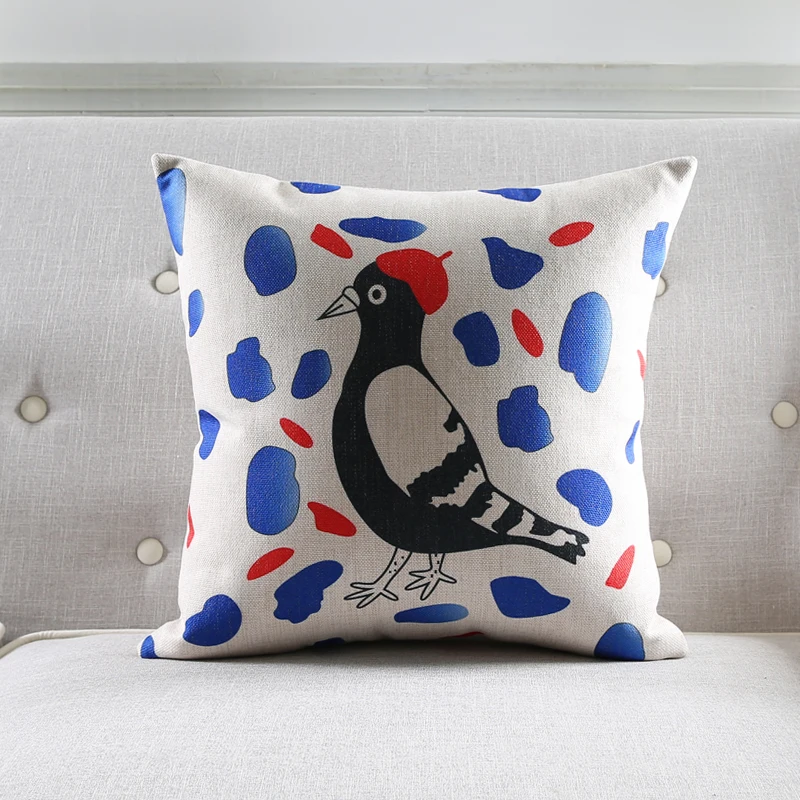 Новый Поп Арт декоративная подушка лен Чехлы Единорог Лев Красочные поп арт