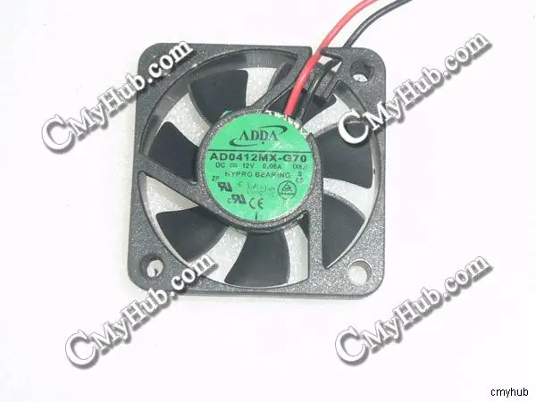 Подлинный для ADDA AD0412MX G70(TJ) DC12V 0.08A 2pin 2wire 4010 40x40x10mm охлаждающий вентилятор|cooling fan|fan