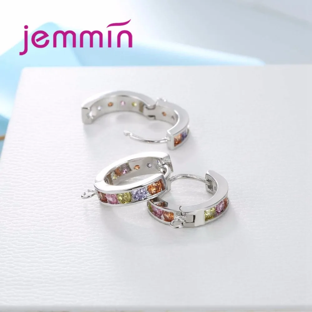 Соединительные серьги-кольца из серебра 925 пробы | Украшения и аксессуары