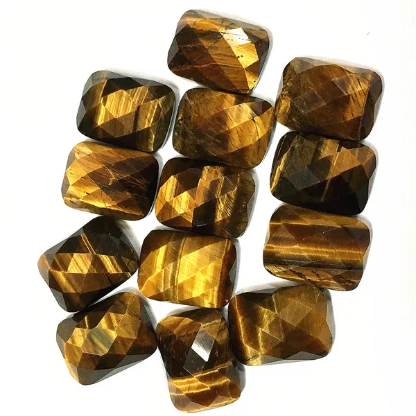 Tiger eye stone Газель 20шт натуральный камень Кабошон Квадратные бусины ручной резки 12*16 мм опал бусины тигровый глаз для изготовления ювелирных изделий - Цвет: Tiger eye stone