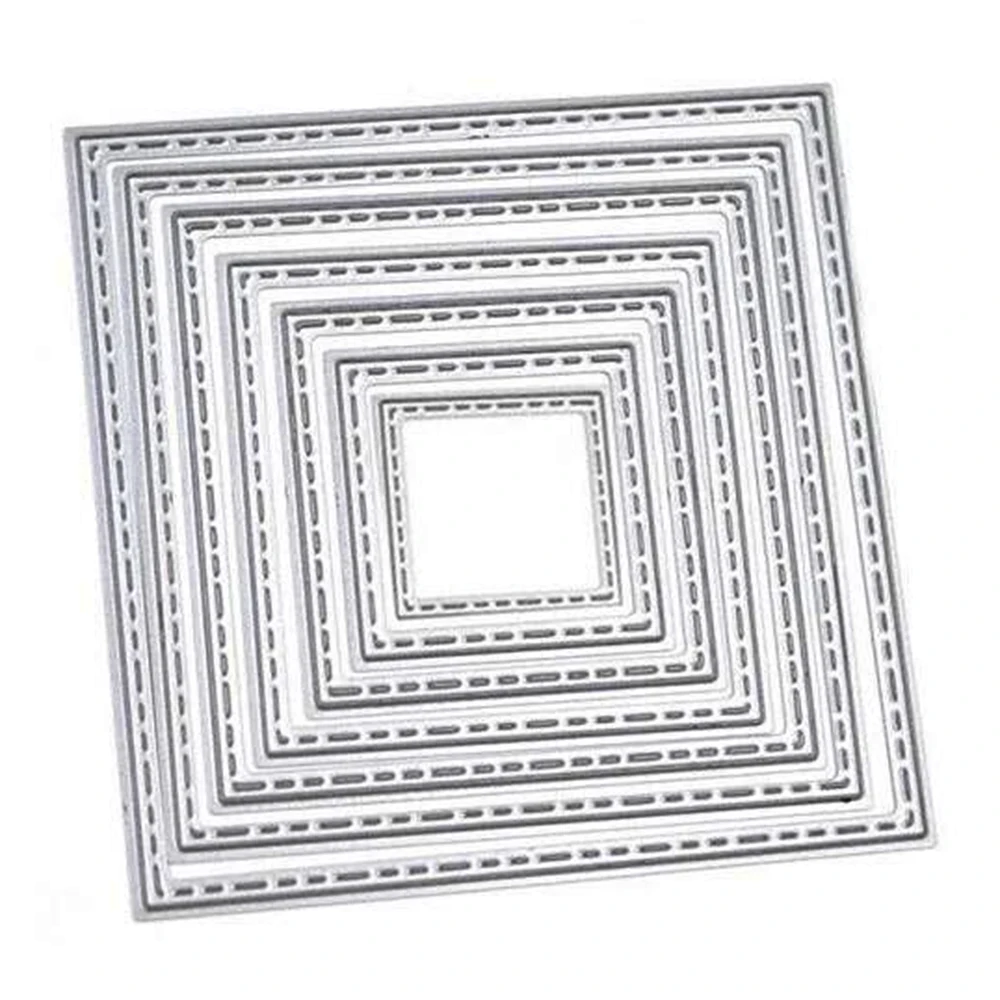 7 шт. квадратная рамка металлические режущие штампы новые 2019 для рукоделия