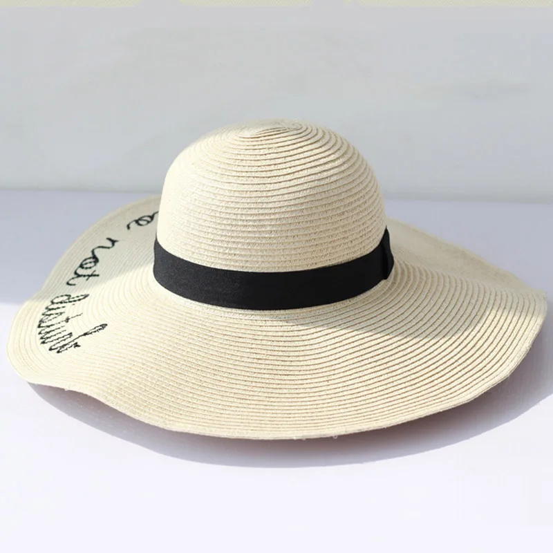 Новинка 2017 складные Женские соломенные пляжные шляпы с широкими полями и