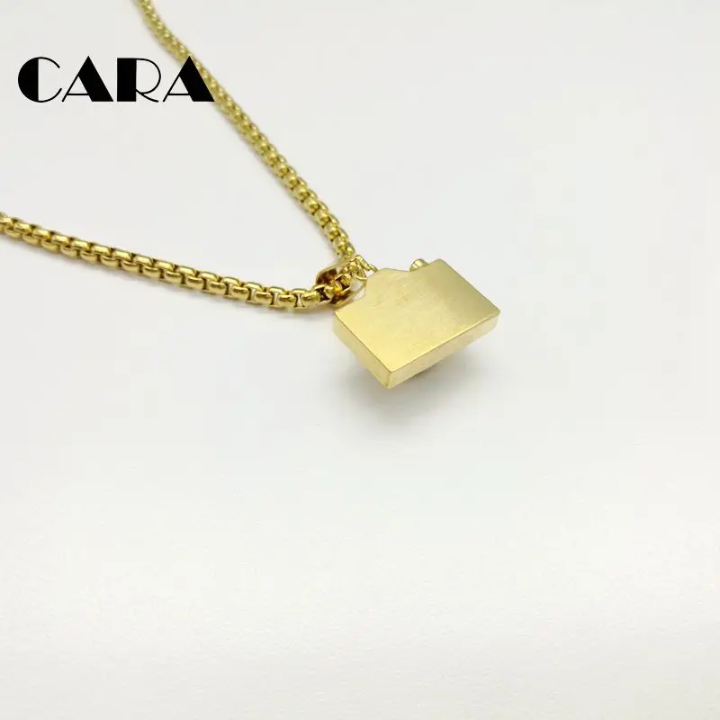 Новое поступление ожерелье в стиле хип хоп из нержавеющей стали кулон с фианитом