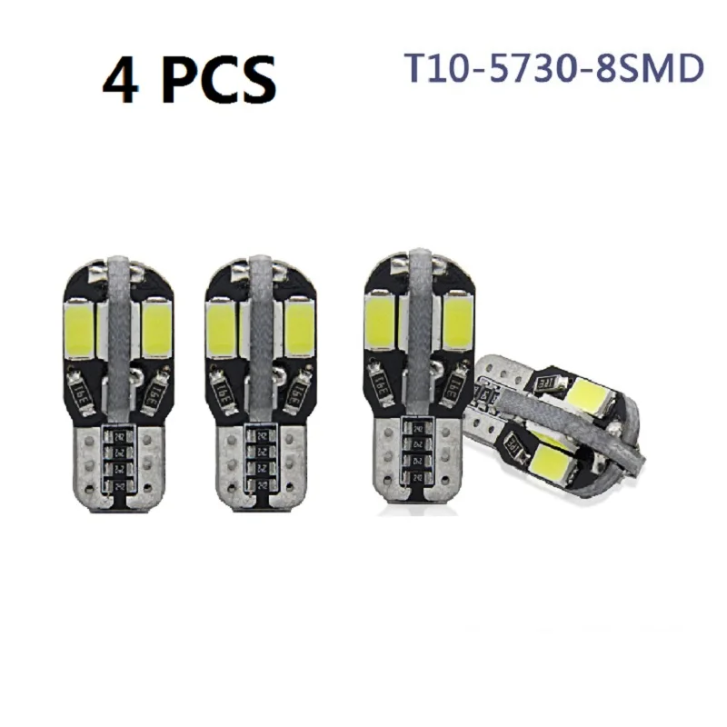 MaleCrane 4 шт T10 W5W/194 авто светодиодный светильник номерного знака 120LM 6500K белый 12V 3w