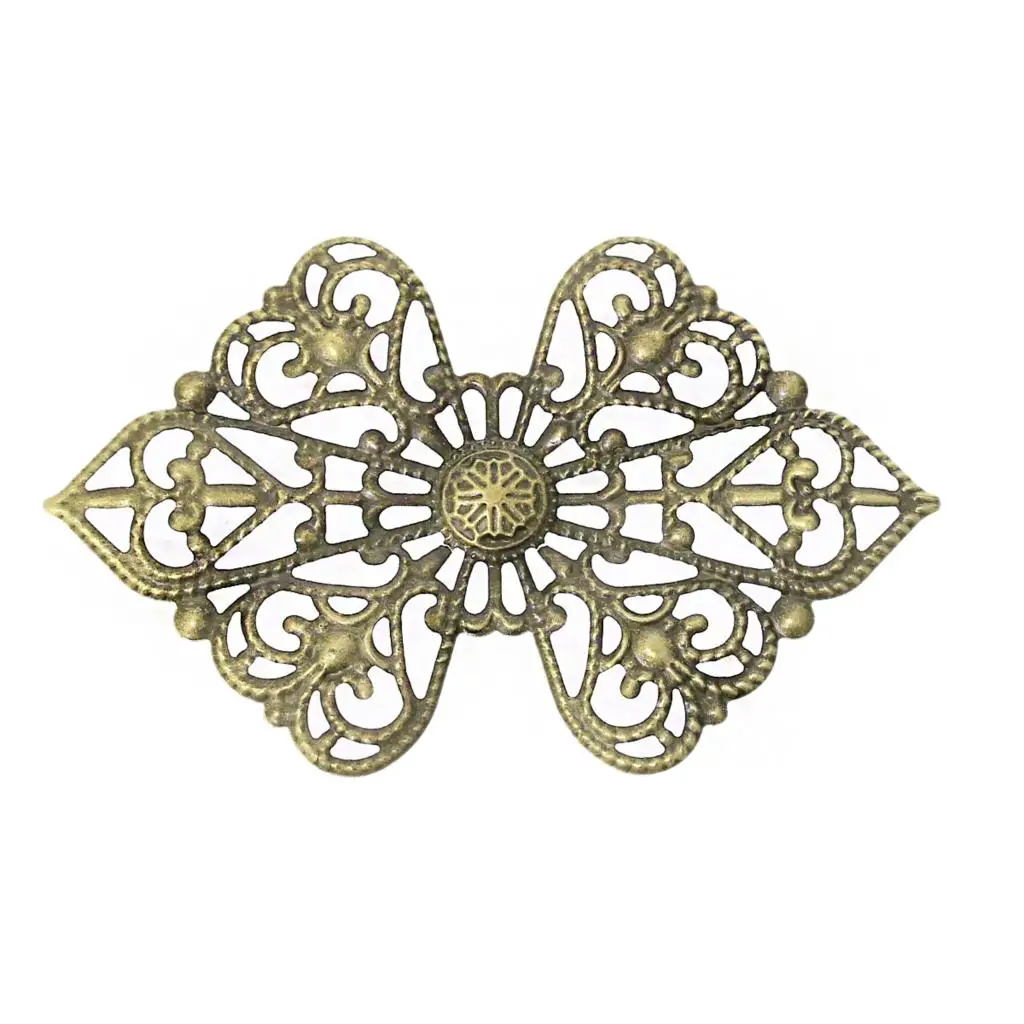 

Alloy Embellishments Findings Bowknot Antique Bronze Pattern Pattern 8.5cm(3 3/8") x 5.3cm(2 1/8"), 4 PCs new