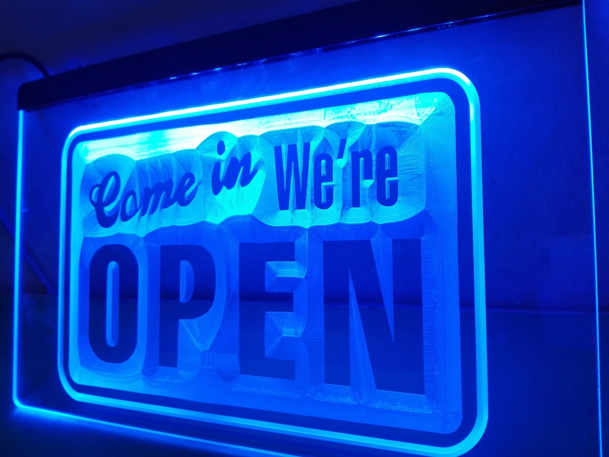 

LB330- NEWEST We're OPEN Cafe Bar Pub Light Sign home decor crafts