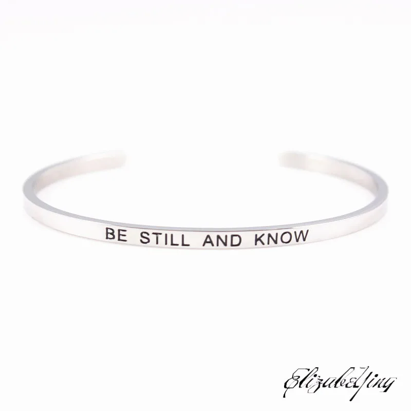 Новый серебряный браслет из нержавеющей стали с гравировкой позитивная