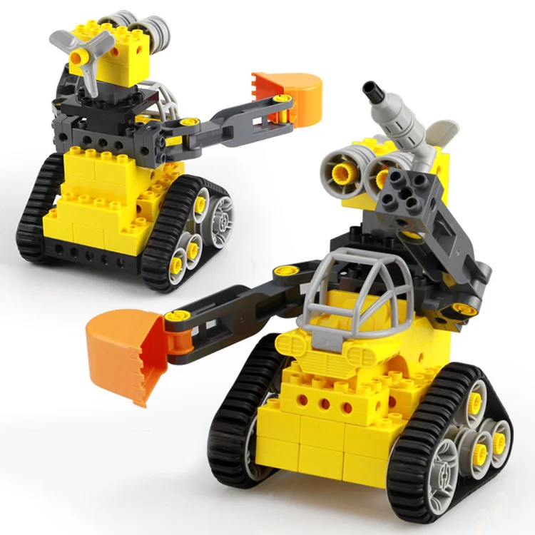 Конструктор из больших частиц совместимый с городом сделай сам креативный робот