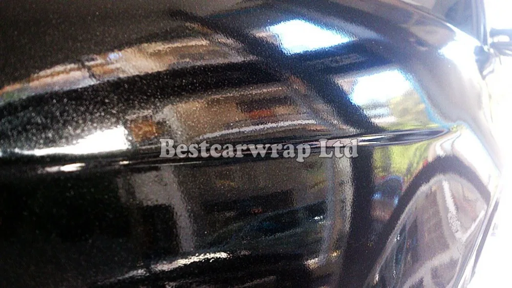 Глянцевая черная металлическая виниловая пленка для автомобиля с выпуском