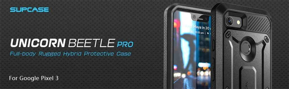 Чехол SUPCASE для Google Pixel 3, чехол серии UB Pro, прочная кобура с клипсой, со встроенным протектором экрана