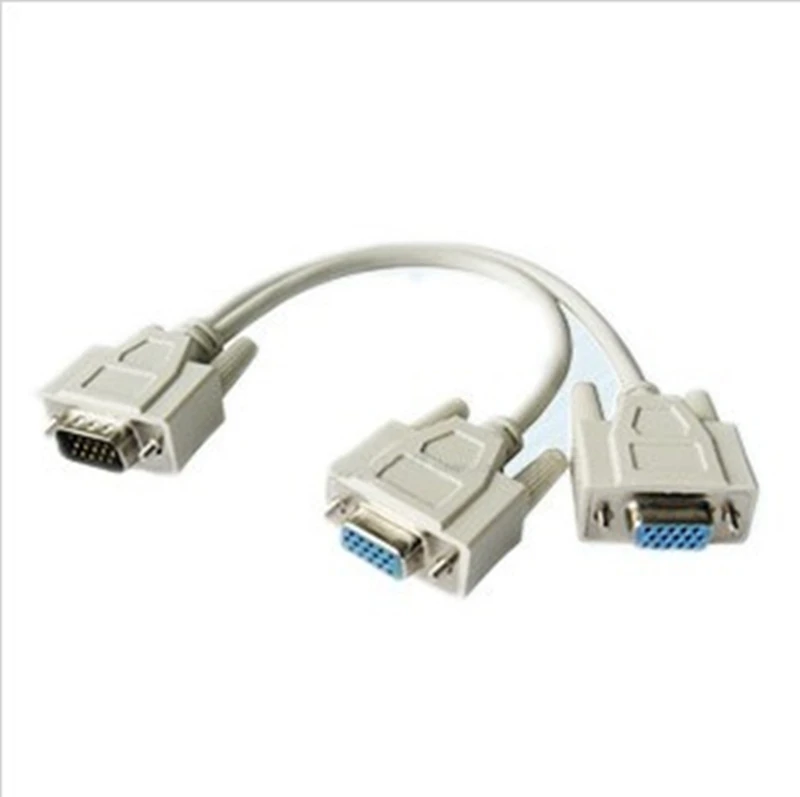 RGB VGA SVGA Male к 2 two HDB15 Female разветвитель адаптер Удлинительный кабель w/ core