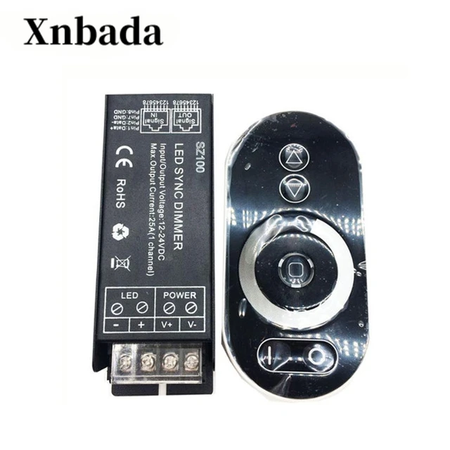 DC12V 24V светодиодный сенсорный контроллер 1 канал RF беспроводной 25a 300w диммер с
