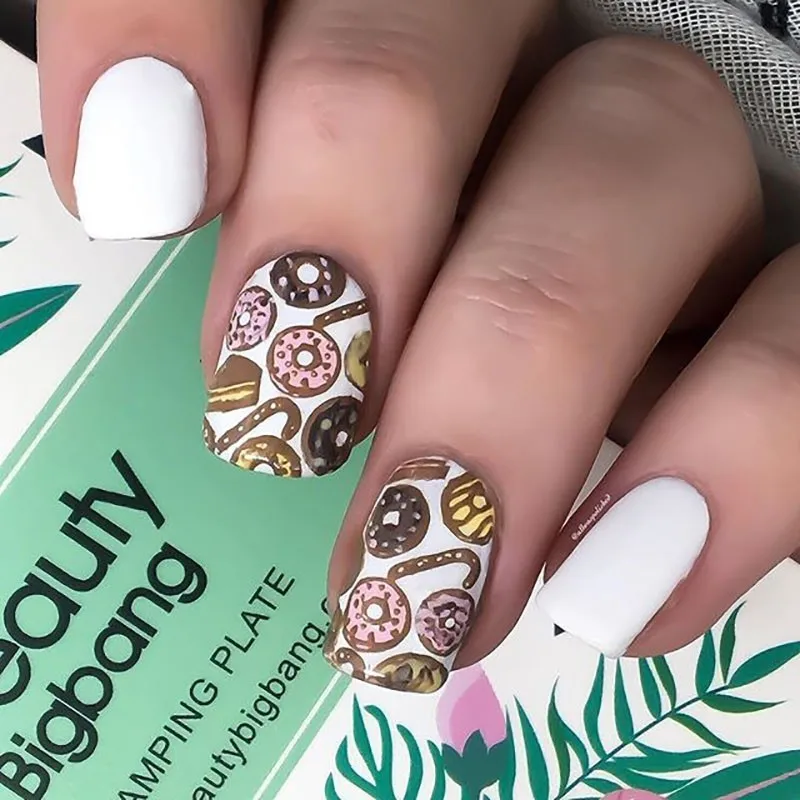BeautyBigBang 6*12 см штамповка для ногтей торт десерт шаблон штамп трафареты переноса