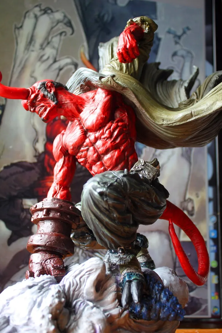 Estartek 1/4 статуя HELLBOY из смолы, красное золото, набор для гаража, статуя для фанатов, Праздничная коллекция, подарок H36CM