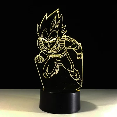 style 11 Dragonball мультфильм 3D светодиодный стерео Night Light Создать Настольная лампа с сенсорным 7 цветов изменить огни для фонарь для спальни подарок для детей - Испускаемый цвет: style 11