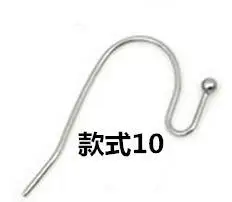 10 50pcs Hypoallergenic Surgical Stainless Steel Multi Design Blank Earring Wire Fish Hooks for DIY Earring Jewelry Making Findings - Цвет: 10