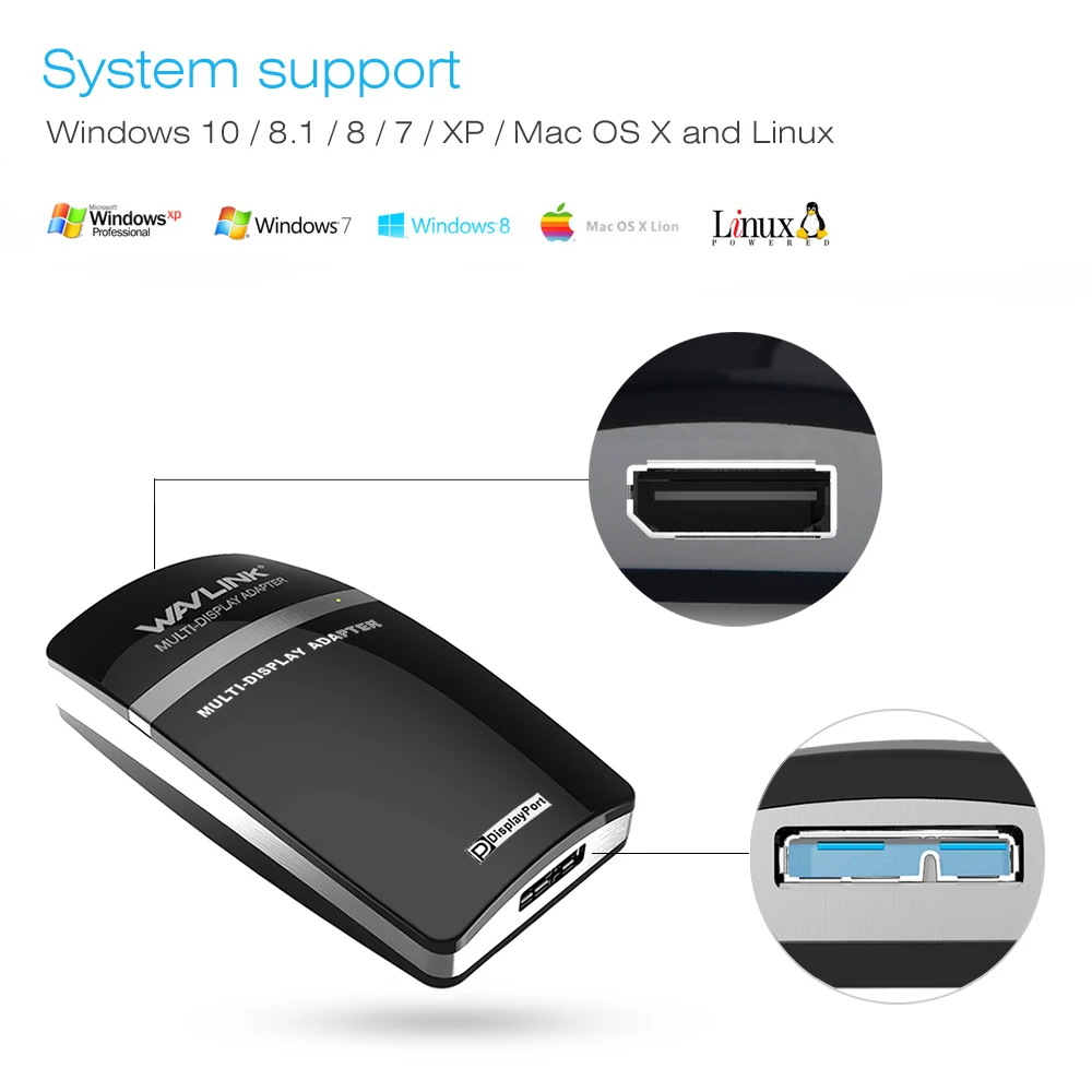 USB3.0 DP Displayport 5 Гбит высокоскоростной USB HD 1080 P Графика внешний адаптер видео карты