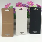 200 шт., 12*5 см, чернаябелаякоричневая крафт-бумага, вешалка для ожерелий, карты, Diy аксессуары для ювелирных изделий, карта diaplay