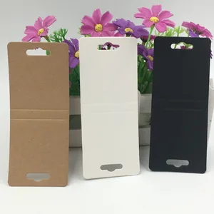 200 шт., 12*5 см, чернаябелаякоричневая крафт-бумага, вешалка для ожерелий, карты, Diy аксессуары для ювелирных изделий, карта diaplay