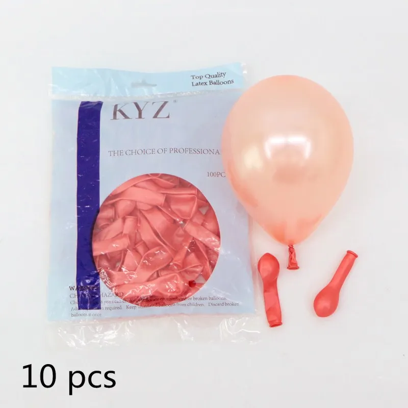 1pcs ribbon 10 шт./лот воздушные шары с конфетти цвета розовое золото 10 дюймов красное вино латексный шар свадебное украшение с днем рождения принадлежности для вечеринки воздушный шар - Цвет: 1pcs ribbon