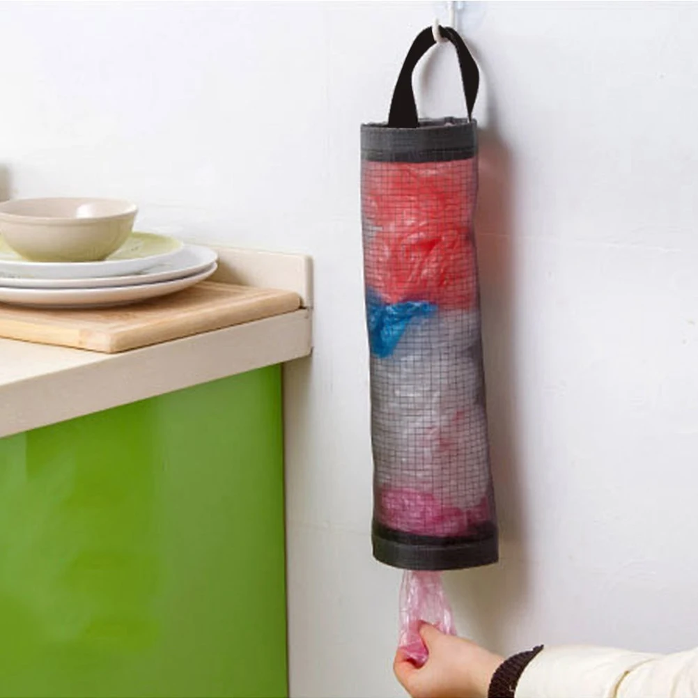 2pcs Hanging Folding Mesh Garbage Bag Organizer Trash Bags Holder Recycling Containers Storage For Kitchen Decoration | Дом и сад