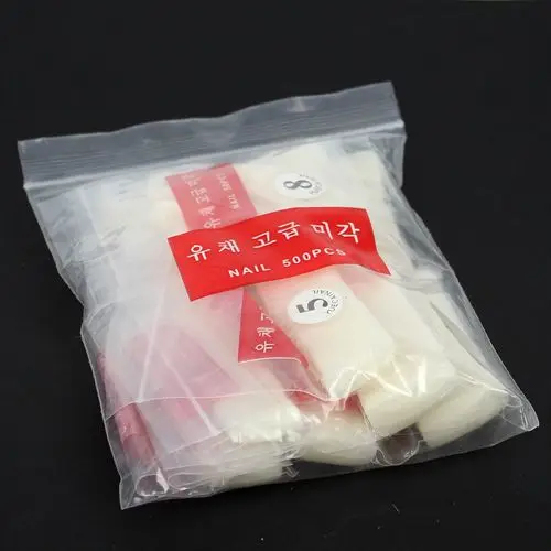 500 шт 10 размеров французский накладные ногти натуральные цвета акриловый дизайн