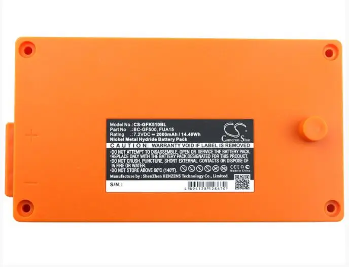 Аккумулятор Cameron Sino 2000mAh для пульта дистанционного управления GF500 100-001-885 BC-GF500 FUA15