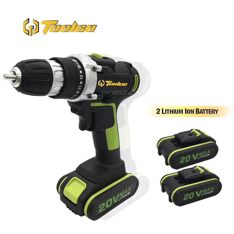 TG-LD-20WK-B Toolgo 20 V электрическая беспроводная ударная дрель литиевая батарея DIY электродрайвер с переменной скоростью электрическая отвертка с светодиодный подсветкой - Цвет: TG-LD-20WK-B