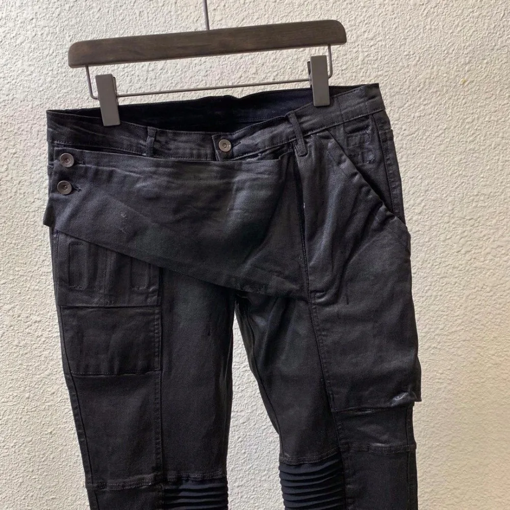 Owen Seak Men Denim Jeans Cotton Classic Gothic Men's Clothing Coated Summer Straight Women Solid Jeans Pants Size XL