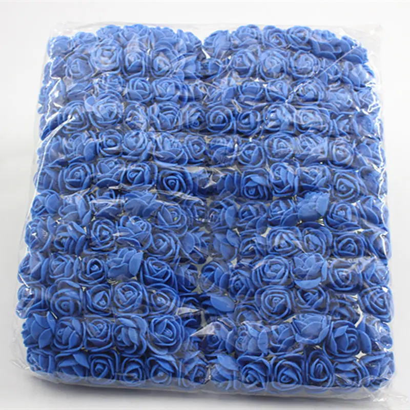 Royal blue 144 шт Мини поролоновая роза 2 см Искусственный букет венок свадебное украшение цветок поддельные розы - Цвет: Royal blue