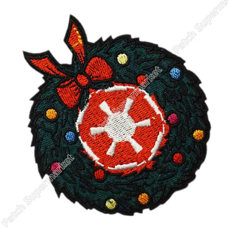 3," Рождественский Императорский венок Звездные войны 7 VII The Force Awakens ТВ фильм 50% скидка для 10 лотов Униформа металлическая аппликация патч